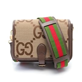 Gucci-Borsa a Spalla Gucci Jumbo GG-Marrone,Beige