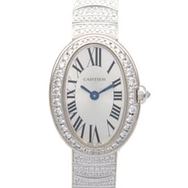 Cartier-Orologio da polso Cartier Baignoire con cinturino completamente incastonato di diamanti-Altro