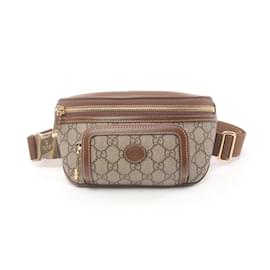 Gucci-Borsa a cintura Gucci Interlocking G-Marrone,Beige