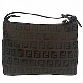 Fendi-Borsa Fendi Zucchino-Marrone,Nero