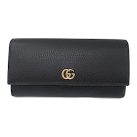 Gucci-Portafoglio lungo bi-fold Gucci GG Marmont-Nero