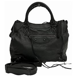 Balenciaga-Borsa in pelle Vero Balenciaga-Nero