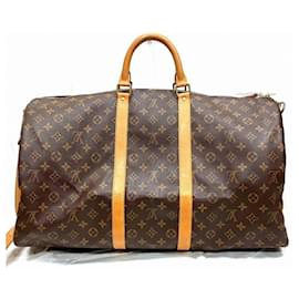 Louis Vuitton-Louis Vuitton Monogram Keepall Bandoulière 55-Marrone