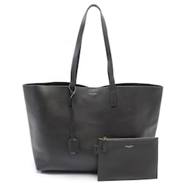 Saint Laurent-Borsa tote in pelle grigia Saint Laurent-Marrone