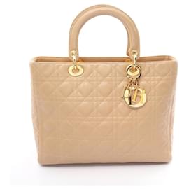 Christian Dior-Borsa Lady Cannage Grande di Christian Dior-Beige