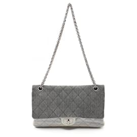 Chanel-Borsa a Spalla Chanel 2.55 Mademoiselle Chain Matelassé-Marrone,Blu,Beige