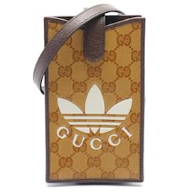 Gucci-Borsa a spalla GG Crystal di Gucci x Adidas-Marrone