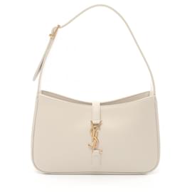 Saint Laurent-Borsa a spalla in pelle bianca Saint Laurent-Bianco