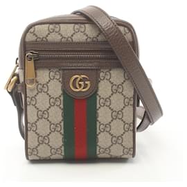 Gucci-Borsa a Spalla Gucci Ophidia Sherry Line GG Supreme-Marrone,Multicolore,Beige