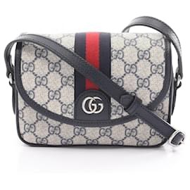 Gucci-Borsa a spalla GUCCI Ophidia GG Supreme Sherry Line-Rosso,Beige,Blu navy