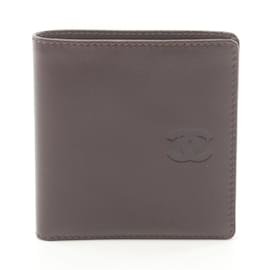 Chanel-Chanel Coco Mark Bi-fold Wallet-Brown