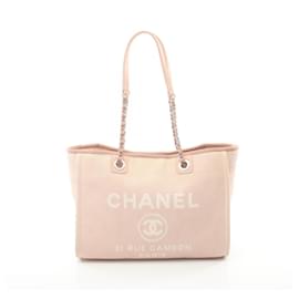 Chanel-Borsa Tote Deauville di Chanel-Rosa