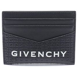 Givenchy Micro 4G Business Card Holder Black White
