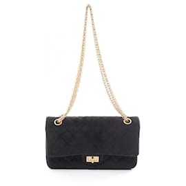 Chanel-Borsa a Spalla Chanel 2.55 Matelassé Double Flap-Nero