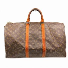 Louis Vuitton-Borsa Keepall Bandoulière 50 Monogram Louis Vuitton-Marrone