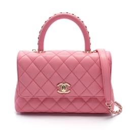 Chanel-Borsa matelassé Chanel Coco Handle Flap-Rosa