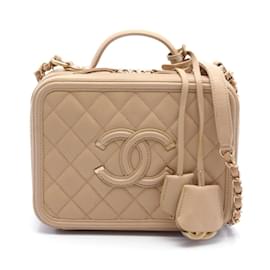 Chanel-Borsa a Spalla Chanel CC Filigree Matelassé-Beige