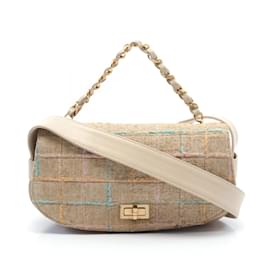 Chanel-Borsa a Spalla Chanel 2.55-Multicolore,Beige