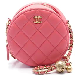 Chanel-Borsa a Spalla Rotonda Matelassé Chanel-Rosa