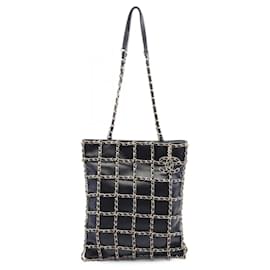 Chanel-Borsa tote in pelle di agnello nera Chanel-Nero