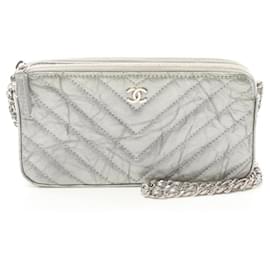 Chanel-Borsa a Spalla Chevron Chanel-Marrone