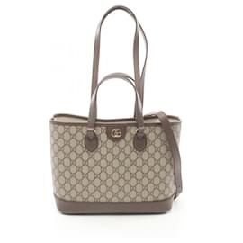 Gucci-Borsa tote Ophidia Small GG Supreme di GUCCI-Marrone,Beige