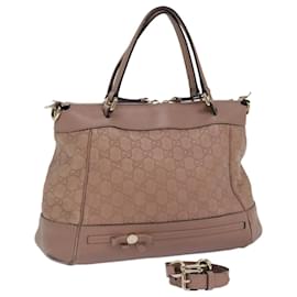 Gucci-Borsa a mano GG Canvas Guccissima 2way Rosa 269894 Auth 84765-Rosa