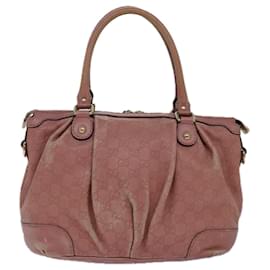 Gucci-Borsa a mano in tela GG Guccissima in pelle rosa e oro 247902 Auth 84559-Rosa,D'oro