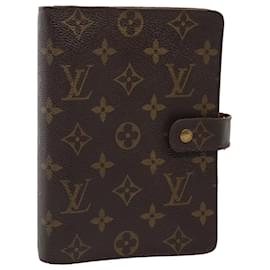 Louis Vuitton-LOUIS VUITTON Monogramm Agenda MM Tagesplaner Cover R20105 LV Auth mr387-Monogramm