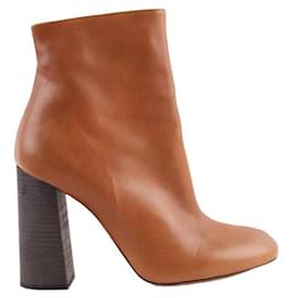 Chloé-Boots en cuir-Marron