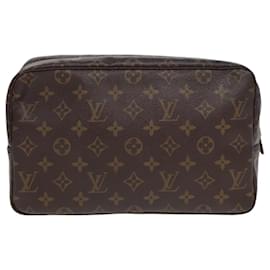 Louis Vuitton-LOUIS VUITTON Monogram Trousse Toilette 28 Clutch Tasche M47522 LV Auth am6701-Monogramm