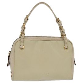 PRADA Borsa a Mano Nylon Oro Beige Auth 85224 Beige D'oro