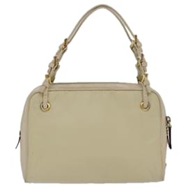 Prada-PRADA Bolsa de Mão Nylon Ouro Bege Auth 85224-Bege,Dourado