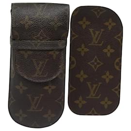 Louis Vuitton-Estojo de óculos Monogram LOUIS VUITTON 2Set LV Auth fm3659-Monograma