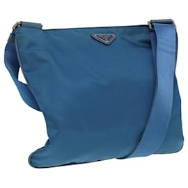 Prada-Bolsa de Ombro PRADA em Nylon Azul Auth 85051-Azul