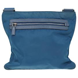 Prada-PRADA Schultertasche aus Nylon Blau Auth 85051-Blau