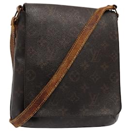 Louis Vuitton-LOUIS VUITTON Monogram Musette Salsa Lange Schultertasche M51387 LV Auth 85334-Monogramm