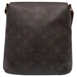 Louis Vuitton-LOUIS VUITTON Monogram Musette Salsa Bolsa Longa de Ombro M51387 LV Auth 85334-Monograma