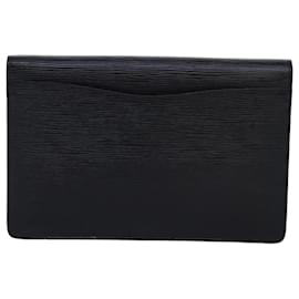 Louis Vuitton-LOUIS VUITTON Epi Montaigne 27 Pochette Noir M52652 LV Auth 84997-Noir