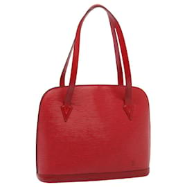 Louis Vuitton-LOUIS VUITTON Bolsa de Ombro Epi Lussac Vermelha M52287 LV Auth 85255-Vermelho