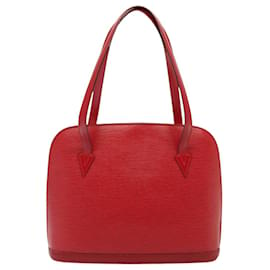 Louis Vuitton-LOUIS VUITTON Epi Lussac Schultertasche Rot M52287 LV Auth 85255-Rot