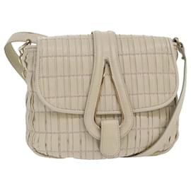 Bally-BALLY Schultertasche aus Leder Beige Auth yb629-Beige