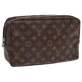 Louis Vuitton-LOUIS VUITTON Monogram Trousse Toilette 28 Bolsa Clutch M47522 LV Auth 85328-Monograma