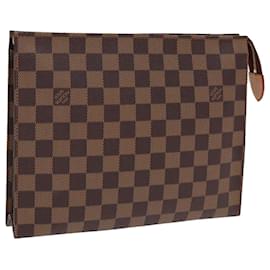 Louis Vuitton-LOUIS VUITTON Poche Toilette Damier Ebene 26 N47543 LV Auth 85210-Andere