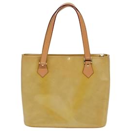 Louis Vuitton-LOUIS VUITTON Monogram Vernis Houston Handtasche Beige M91004 LV Auth th5186-Beige