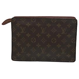 Louis Vuitton-LOUIS VUITTON Monogram Pochette Herren Clutch Tasche M51795 LV Auth 85555-Monogramm