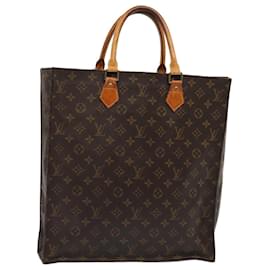 Louis Vuitton-LOUIS VUITTON Monogram Sac Plat Handtasche M51140 LV Auth 84652-Monogramm