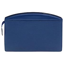 Louis Vuitton-LOUIS VUITTON Epi Trousse Crete Pouch Azul M48405 LV Auth 85165-Azul