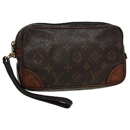 Louis Vuitton-LOUIS VUITTON Monogram Marly Dragonne PM Bolsa Clutch M51827 LV Auth 85559-Monograma