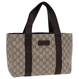 Gucci-Bolsa de mão GUCCI GG Supreme em couro PVC bege 141976 Auth ar12304-Bege